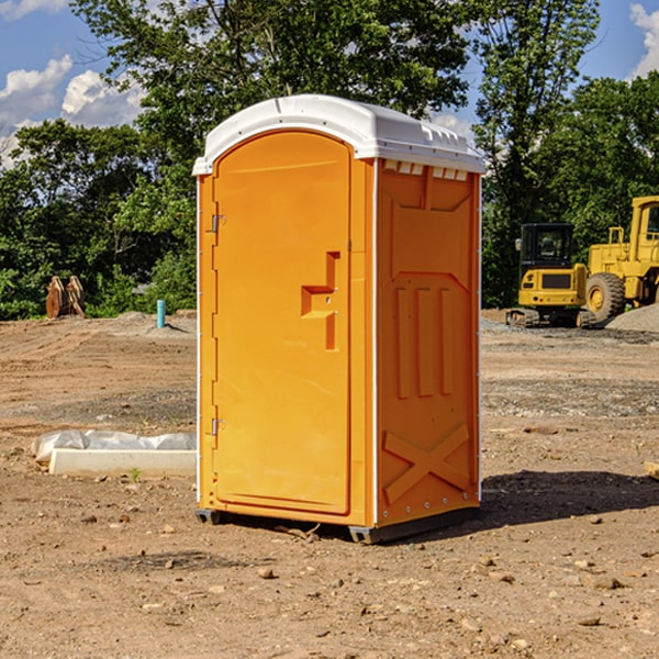 how often are the porta potties cleaned and serviced during a rental period in Downsville MD